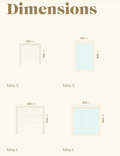 2-4 peoples Outdoor-Indoor saunas